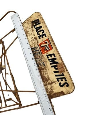 Vintage 7UP Place Empties Here Wire Bottle Rack Store Display Soda Sign - Thumbnail 6