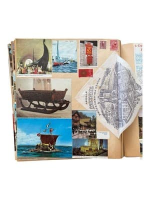 1970’s Eastern Europe & Scandinavia Travel Scrapbook Postcards Stamps Wine Label - Thumbnail 17