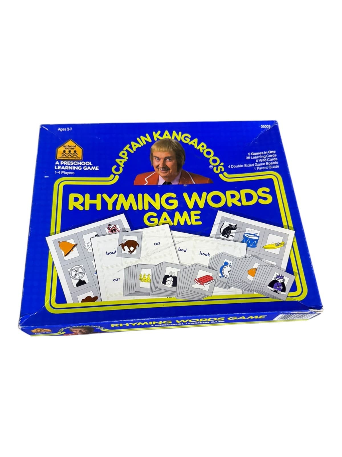 Vintage 1987 Captain Kangaroo 5 in 1 Rhyming Words Game School Zone Preschool 3+ - Image 1