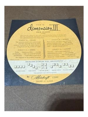 Vintage Metalcrafters Dimension III Four Seasons Wall Panel Framed 1950s - Thumbnail 6