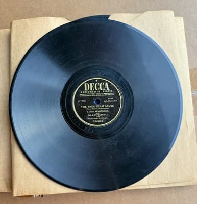 DECCA Record 78 rpm 23496 Ella Fitzgerald & Louis Armstrong You Won't Satisfied - Thumbnail 2
