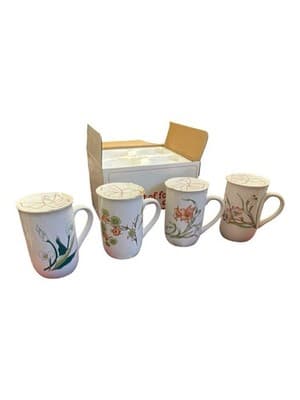 Vintage Designer Mug Set of 4 NEW Sealed Boxed Almar Korea - Thumbnail 5