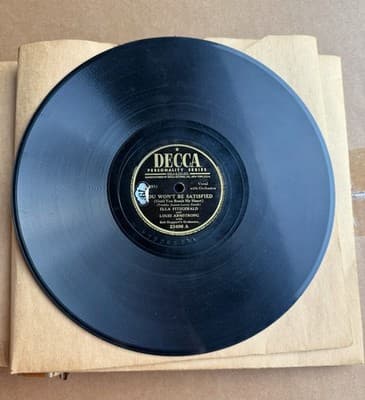 DECCA Record 78 rpm 23496 Ella Fitzgerald & Louis Armstrong You Won't Satisfied - Image 1