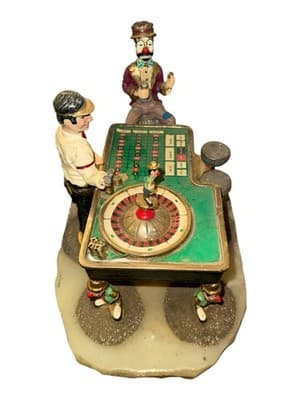 Ron Lee Signed ‘92 “My Last Chip” Casino Roulette Clown Figurine 255/3500 - Thumbnail 4