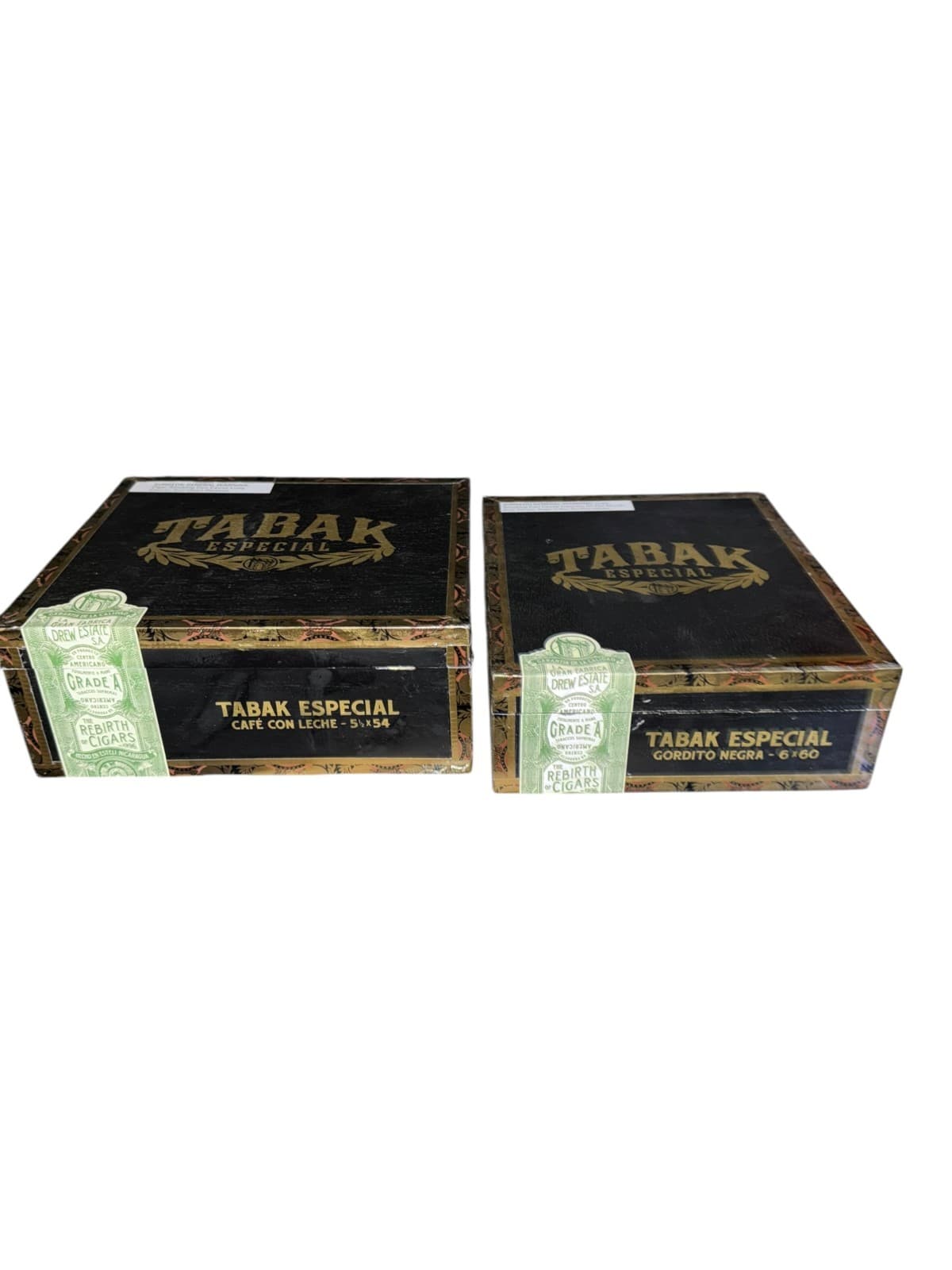 Lot of2 Tabak Especial Café Con Leche 51/2x54/Gordito Negra 6x60 Empty Cigar Box - Image 1