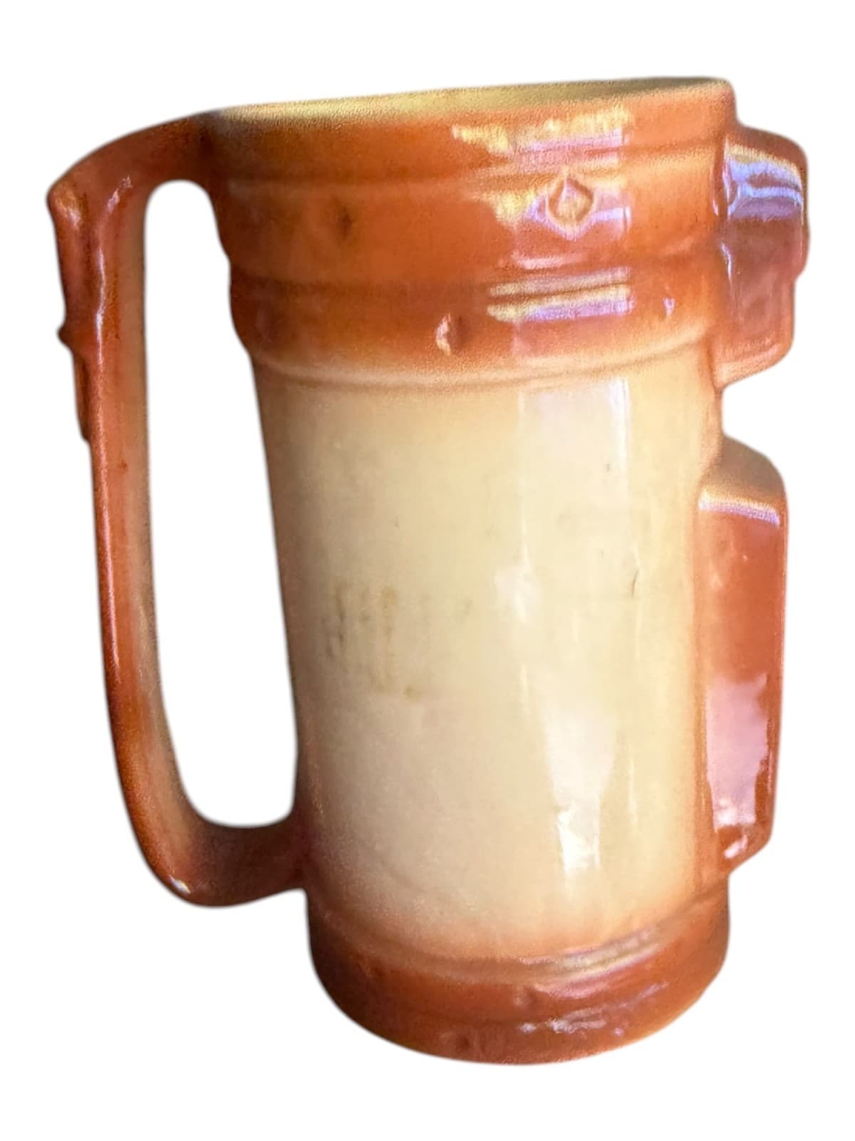 Vintage Ceramic Golf Bag Beer Mug Brown Beige - Thumbnail 3
