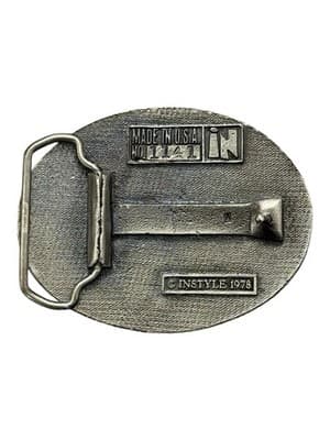 RARE Vintage 1978 Instyle Belt Buckle Nude Woman Panther Lion USA No 1141 - Thumbnail 5