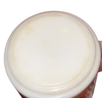 Vintage Fire-King Milk Glass Green Floral Coffee Mug Oven Proof USA - Thumbnail 6