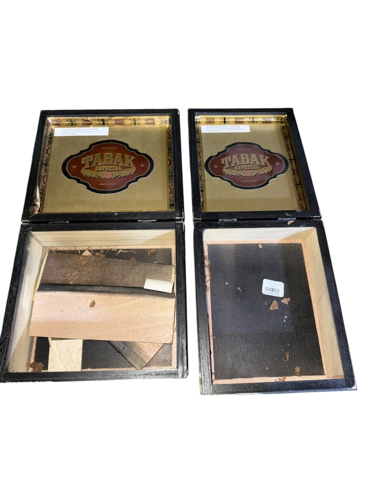 Lot of2 Tabak Especial Café Con Leche 51/2x54/Gordito Negra 6x60 Empty Cigar Box - Thumbnail 4