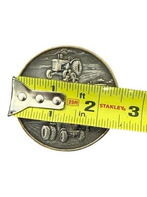 Vintage 1982 John Deere Tractors Maco Bronze, .999 Silver Plated Belt Buckle - Thumbnail 6