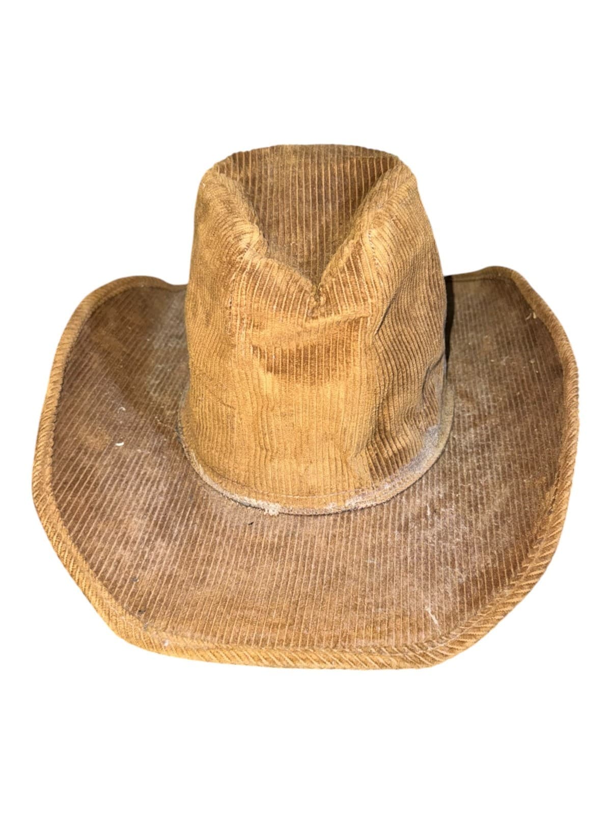Vintage Western Cowboy Hat XL/L Brown Beige Corduroy Lot of 2 - Thumbnail 8