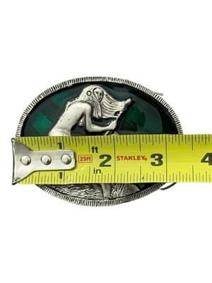 RARE Vintage 1978 Instyle Belt Buckle Nude Woman Panther Lion USA No 1141 - Thumbnail 3
