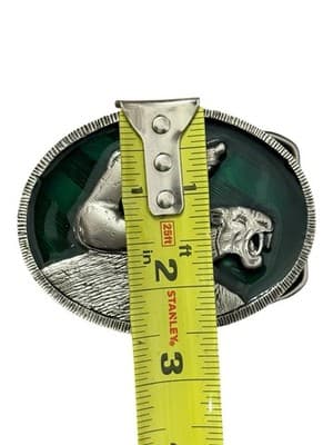 RARE Vintage 1978 Instyle Belt Buckle Nude Woman Panther Lion USA No 1141 - Thumbnail 4