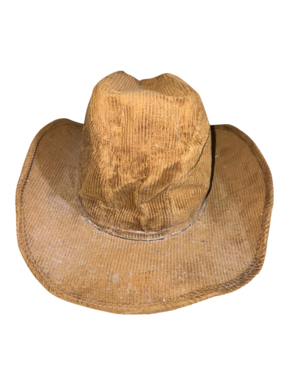 Vintage Western Cowboy Hat XL/L Brown Beige Corduroy Lot of 2 - Thumbnail 10