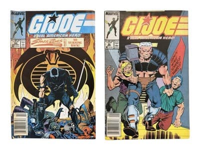 GI Joe Marvel Comics Lot #90 #95 Snake Eyes Destro 1989 Vintage Copper Age - Image 1