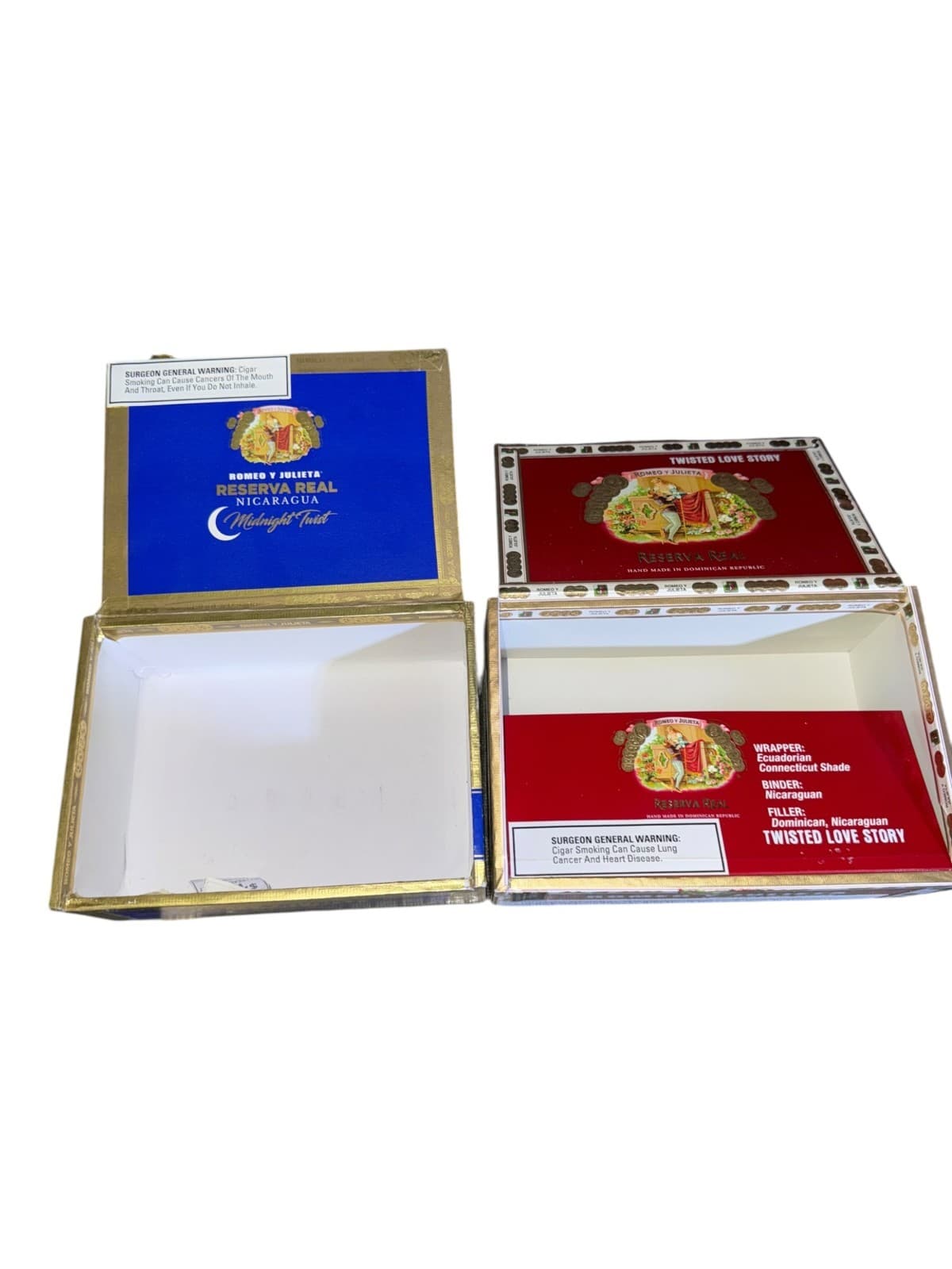 Lot of 2 Romeo y Julieta Twisted Love Story & Midnight Twist Empty Cigar Box - Thumbnail 4