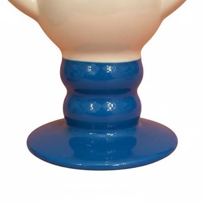 Vintage Memphis State University Blue Pedestal Mug Continental Plastics 1970s - Thumbnail 3
