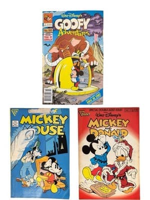 Disney Comics Lot Mickey Mouse Goofy Adventures Gladstone Vintage 3 Books - Image 1