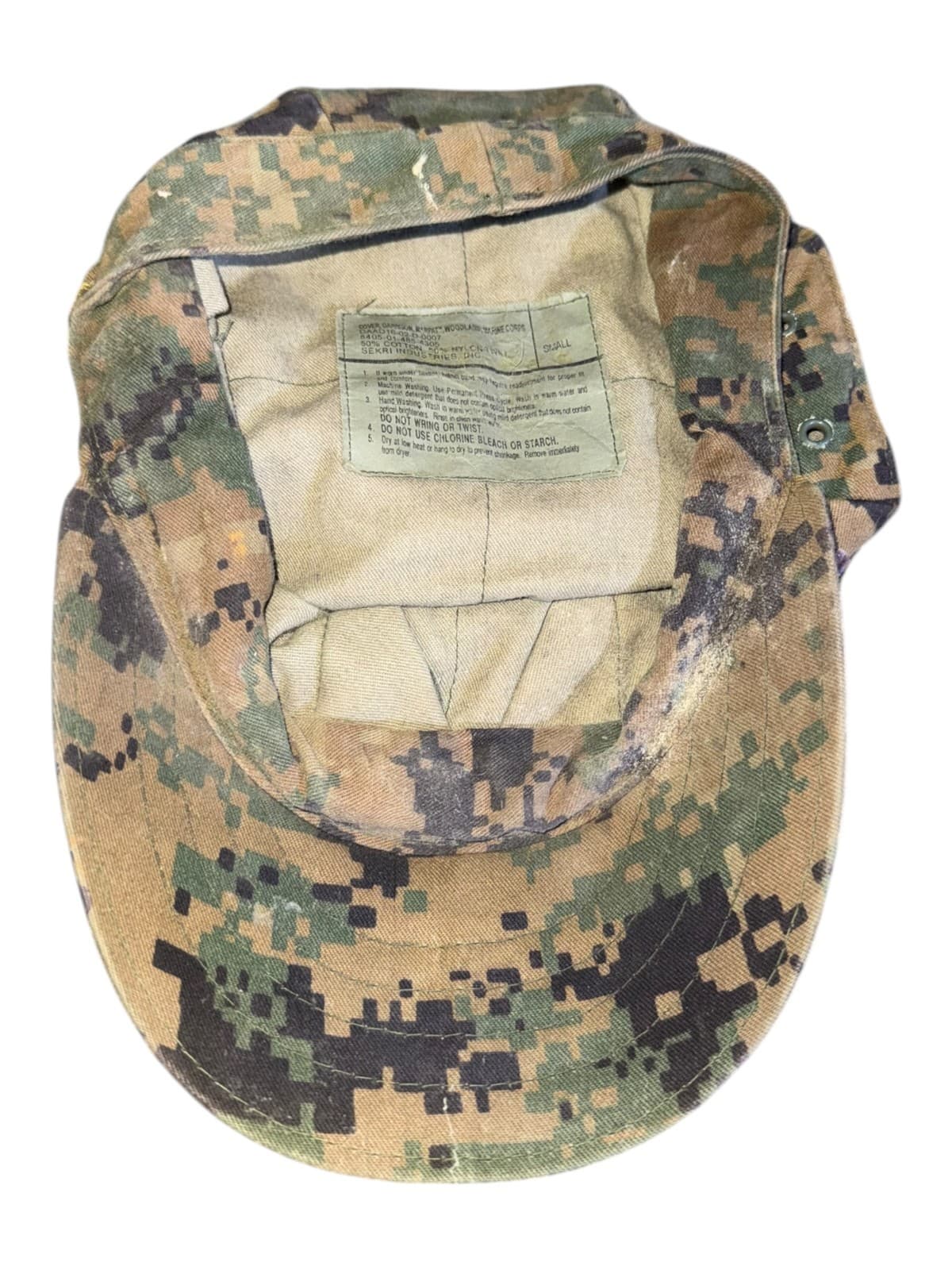 Vintage USMC Cover Garrison Marpat Woodland Camo Marine Corps Hat Cap Small - Thumbnail 4