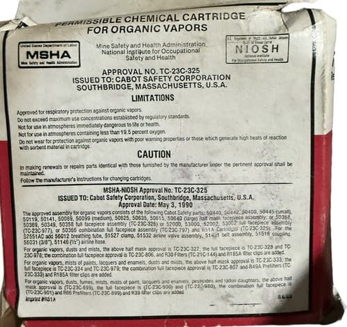(10) R51A CHEMICAL CARTRIDGE AOSafety AO Safety Replacement Case Of 10 - Thumbnail 3