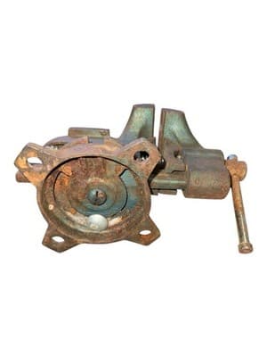 Vintage Taiwan Bench Vise Swivel Base Anvil Pipe Jaws Heavy Cast Iron - Thumbnail 8