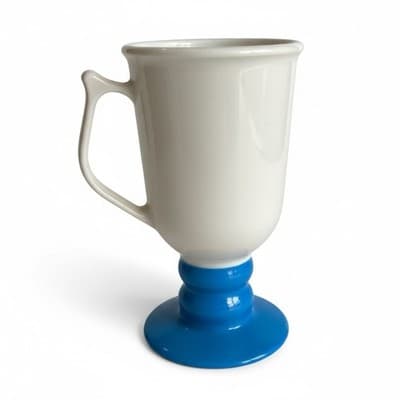 Vintage Memphis State University Blue Pedestal Mug Continental Plastics 1970s - Thumbnail 2