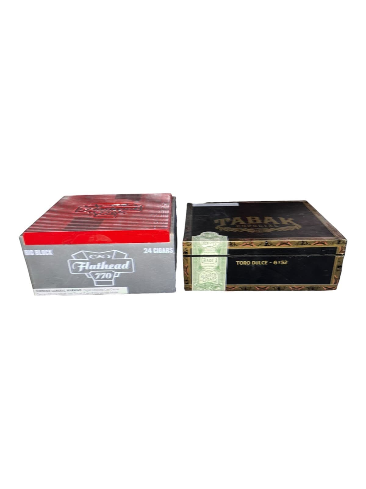 Lot of 2 CAO Flathead V770 and Tabak Especial Toro Dulce 6 x 52Empty Cigar Box - Image 1