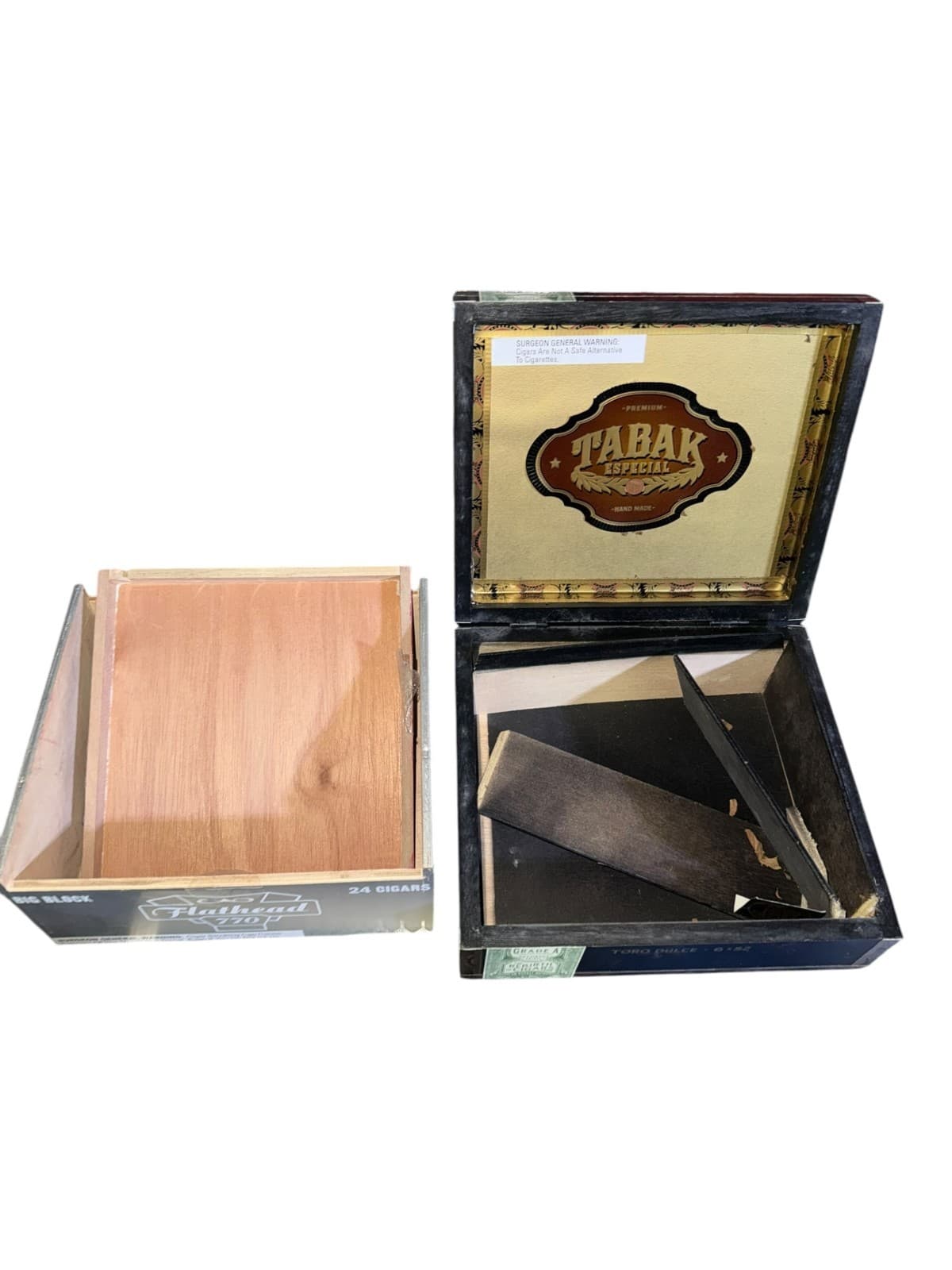Lot of 2 CAO Flathead V770 and Tabak Especial Toro Dulce 6 x 52Empty Cigar Box - Thumbnail 5