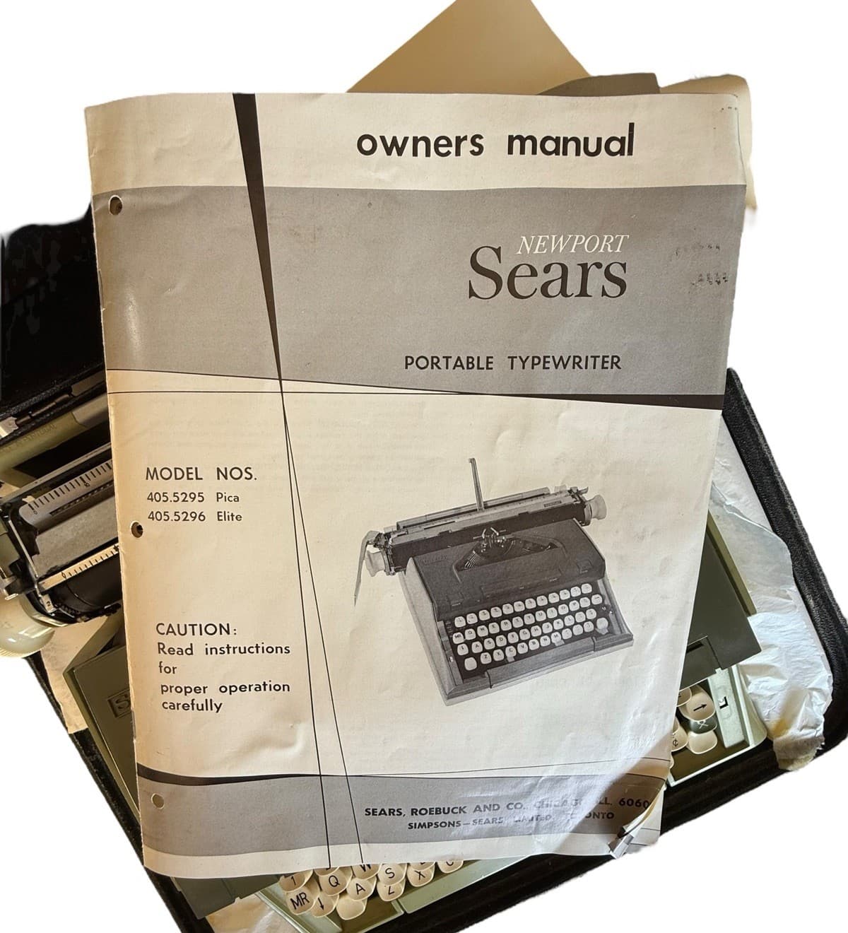 1970s Sears Newport Portable Typewriter 405.5296 Tested And Working - Thumbnail 7