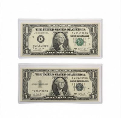 1935E $1 Silver Certificate Consecutive Pair Y43565382G 83G XF - Image 1