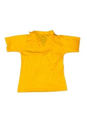 Vintage SLO High Tennis Yellow Mesh Polo Shirt - Retro Athletic Wear - Thumbnail 2