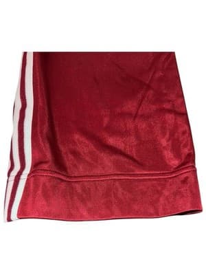Vintage 1980s Adidas Red Satin Track Pants Retro Joggers with White Stripes - Thumbnail 12