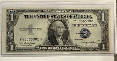 1935E $1 Silver Certificate Consecutive Pair Y43565382G 83G XF - Thumbnail 4
