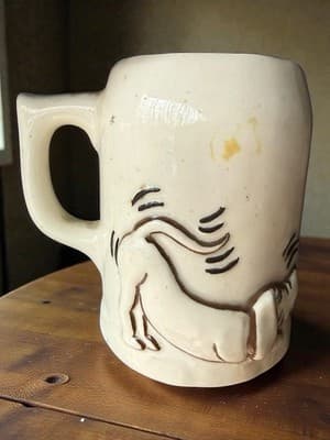 Vintage Japan “In the Doghouse” Rover Dog Figural Pun Relief Coffee Mug - Thumbnail 3