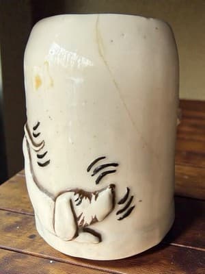 Vintage Japan “In the Doghouse” Rover Dog Figural Pun Relief Coffee Mug - Thumbnail 4