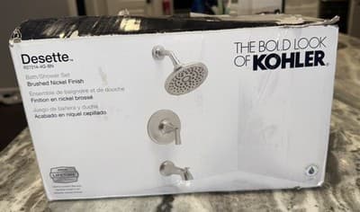 Kohler Cursiva R26929-4G-BN Tub & Shower Faucet Kit - Brushed Nickel - Image 1
