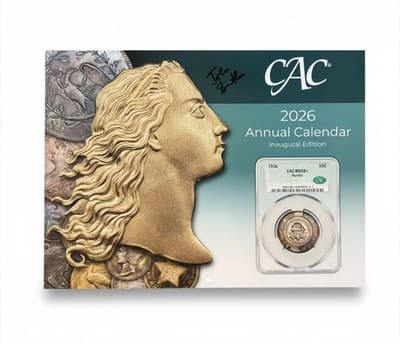 2026 CAC Coins Annual Calendar Inaugural Edition Signed John Butler Autograph - Image 1