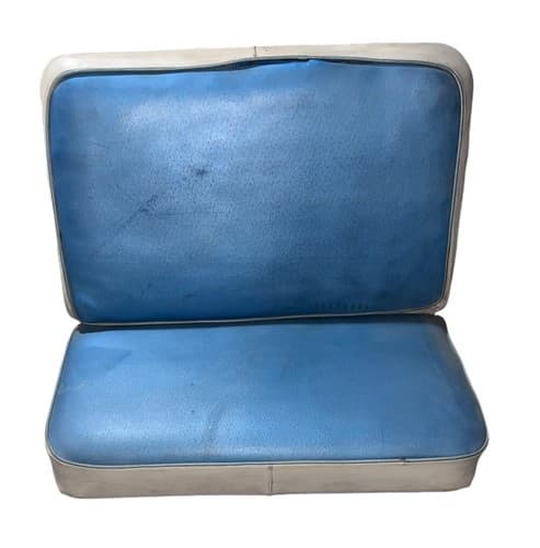 Willys Jeepster 70/30 Front Bench Seat (70-Piece Only) Blue Vinyl Upholstery - Image 1