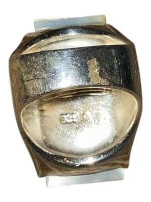 Heavy 925 Sterling Silver Modernist Ring 16g Statement Size 7 - Thumbnail 5