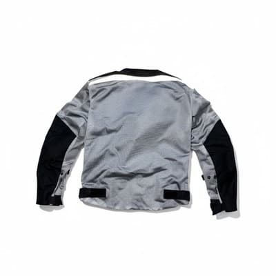 Noru Mesh Motorcycle Riding Jacket Mens Large Gray Black Protective Armor - Thumbnail 2