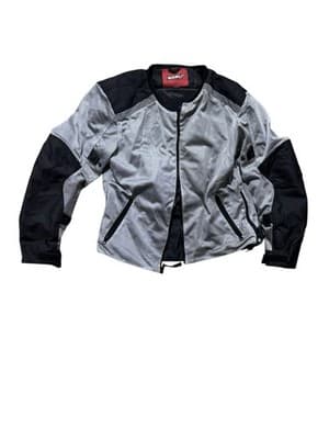 Noru Mesh Motorcycle Riding Jacket Mens Large Gray Black Protective Armor - Thumbnail 3