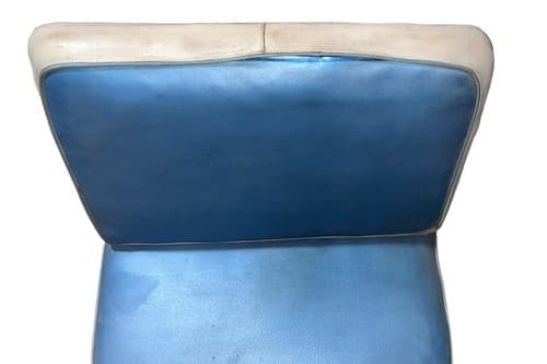 Willys Jeepster 70/30 Front Bench Seat (70-Piece Only) Blue Vinyl Upholstery - Thumbnail 2