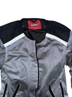 Noru Mesh Motorcycle Riding Jacket Mens Large Gray Black Protective Armor - Thumbnail 8