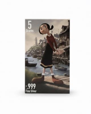 Pan Silver Co 5 Gram Popeye Pin Set Sealed Limited Production 3000 Each Rare - Thumbnail 7