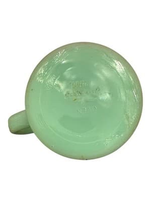Fire-King Jadeite Green D-Handle Coffee Mug Milk Glass Made in USA - Thumbnail 5