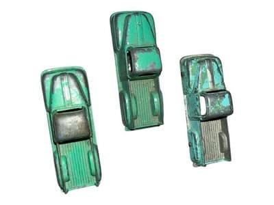 VINTAGE 1949 Tootsietoy Tootsie Toy Ford F1 Pickup Truck Green 3" - Thumbnail 2