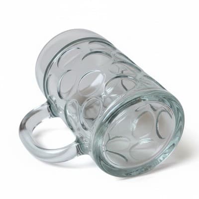 Set (2) 1L Liter Dimpled Glass Beer Mug Steins Vasen Brewing RVA Oktoberfest - Thumbnail 2