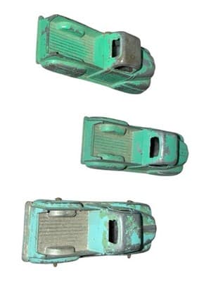 VINTAGE 1949 Tootsietoy Tootsie Toy Ford F1 Pickup Truck Green 3" - Thumbnail 3