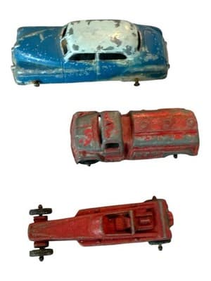Vintage Tootsietoy Diecast Car Lot 1950s Sedan Tanker Truck Dragster - Thumbnail 2