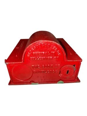 The Book of Knowledge Cast Iron Mechanical Coin Bank "Punch and Judy" - Thumbnail 10